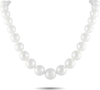 Luxury Bazaar 18K Yellow Gold 1.0ct Diamond and Pearl Necklace MF15-080726