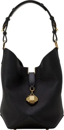 Lanvin Catch By Lanvin Medium Bucket Bag In Grained Leather in Black at Nordstrom