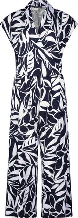 Betty Barclay Jumpsuits & Playsuits, Dames, Blauw, 2Xl, Bloemen Jumpsuit met Zakken