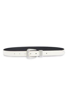 AllSaints Leather Belt in Roe /Antique Nickel100 at Nordstrom Rack, Size X-Large