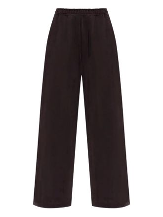 Lacoste logo-embroidered trousers - Brown