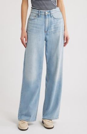 Rag & Bone Featherweight Logan Mid Rise Wide Leg Jeans in Greenport at Nordstrom Rack, Size 30