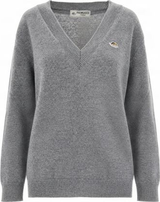 Fiorucci V-Neck Merino Wool Cashmere Sweater