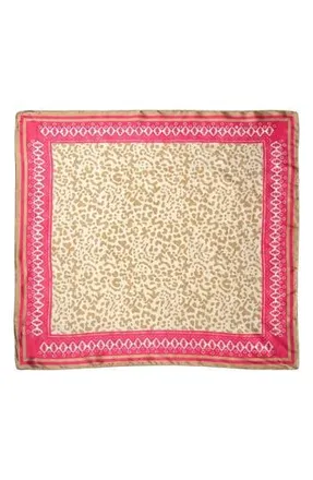 Nicole Miller Leopard Satin Square Scarf at Nordstrom Rack