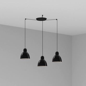 Netlighting Venice 3 Light Black Cluster Drop Pendant Lamp