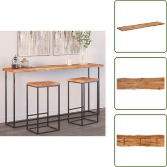 vidaXL Tavolo da servizio - vidaXL Piano Tavolo 180x40x2,5 cm Rettangolare Legno Acacia Bordi Vivi - Piano in legno massello