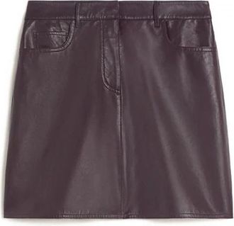 Max Mara Wkdoncia Korte Rok - Dames - Korte rokken - Rood - XS - Leer - Rokken