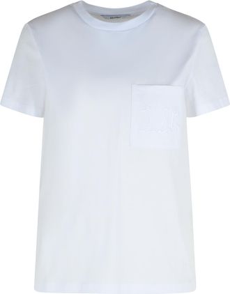 Max Mara papaya White Cotton Jersey T-shirt