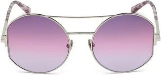 Tom Ford FT078216Y Geometric Full Rim Sunglasses - Silver
