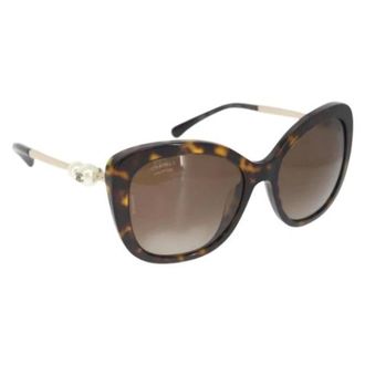 Chanel Pre-owned Accessories, female, Brown, Size: ONE SIZE Pre-owned Plastic Sunglasses