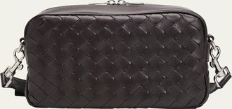 Bottega Veneta Mens Intrecciato Medium Crossbody Bag