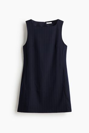 H&M Etuikleid - Marineblau/Nadelstreifen
