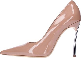 Casadei Super Blade Patent Leather Pumps - Dames - Pumps - Beige - 36 EU - Leer - Schoenen