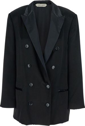 Alberta Ferretti Womens Blazer Double-Breasted Black Dress