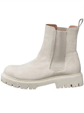 Sheego Ankleboots SHEEGO, Damen, Gr. 37, XXL-Schaft, beige (natur), Lederimitat, Schuhe Ankleboots