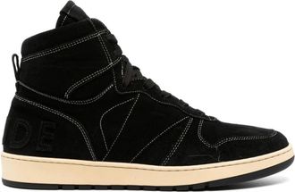 Rhude Rhecess High Suede Sneakers - Heren - Sneakers - Zwart - 41 EU - Leer - Schoenen