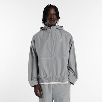 New Balance Uomo Elusive Shell Jacket in Grigio, Politessuto, Taglia XL