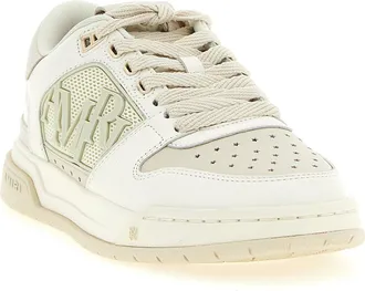 Amiri Calf Leather with Star-Perforated Toe Sneaker - White