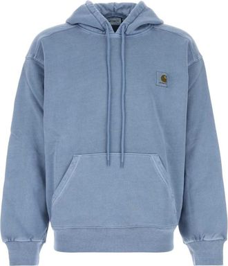 Carhartt Work in Progress Blue Relaxed Logo Hoodie