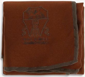 Brunello Cucinelli Printed logo silk Pocket Square Male UNI