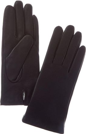 Sofiacashmere Classic Cashmere-Lined Nappa Leather Gloves