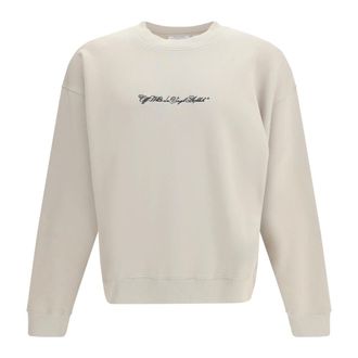 Off-white Sudadera Crewneck Script Arrow - Sweatshirts & Hoodies - Hombre - Beige - XL