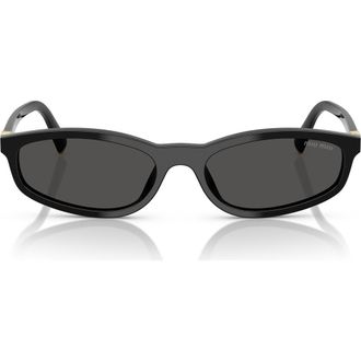 Miu Miu 54mm Irregular Sunglasses in Black /Dark Grey at Nordstrom