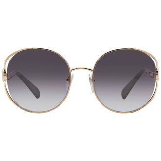 Bulgari Gray Gradient Round Ladies Sunglasses BV6181B 20148G 57