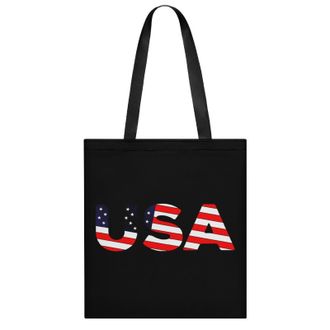 Generic U.S.A U.S. Flag Womens Tote Casual Shopping Bag Lightweight Shoulder Bags Hobos Handbag for Work Travel Daily 35x40cm