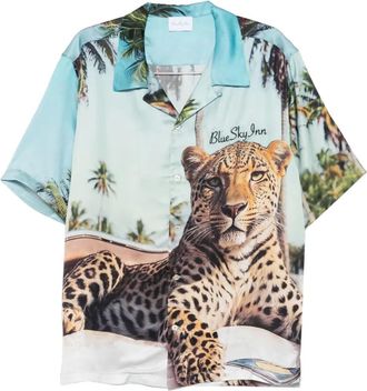 Blue Sky Inn Camicia leopardata - Verde