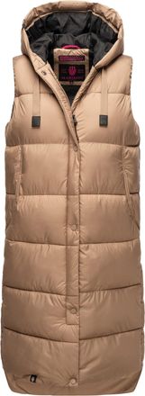 Marikoo Sayorii dames winterbodywarmer - lang, warm & met capuchon
