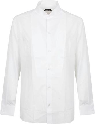 Tom Ford Klassiek Katoenen Overhemd - Heren - Zakelijke Overhemden - Wit - 2XL - Katoen - Overhemden