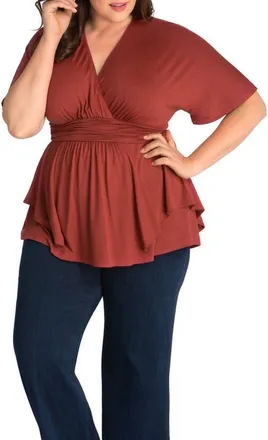 Kiyonna Promenade Top in Teracotta at Nordstrom, Size 1X