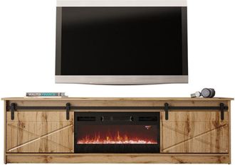 Mirjan24 Mobilier1 - Mobile porta tv Charlotte 165, Quercia di Wotan, Il numero di porte: 0, Numero di cassetti: 0, 200x57x35cm, led: Con