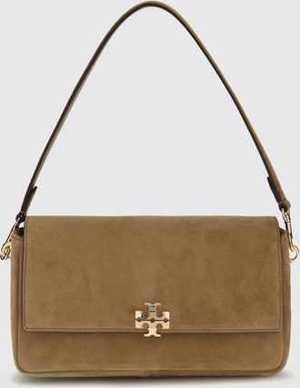 Tory Burch Borsa a spalla mini Charlie in pelle scamosciata con logo Double T