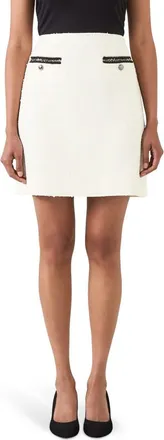 L.k. Bennett Charlie Tweed Miniskirt in Cream-Cream at Nordstrom Rack, Size 12 Us / 16 Uk
