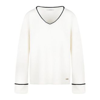 H&eacute;st Fam V-neck Sweater - Dames - V-hals truien - Wit - XS - Wol - Truien & Vesten