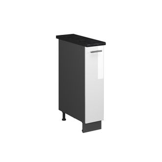 Vicco Mueble De Botica Fame-line, Blanco Alto Brillo/antracita, 20 Cm, Et Antracita, Vicco