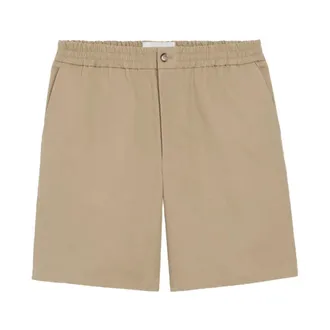 Ami Casual Shorts, male, Beige, Size: XL Elasticated Waist De Coeur Shorts