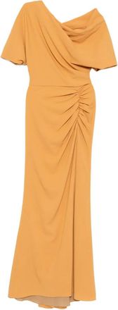 Amsale Jurk met bewerkte textuur - Oranje