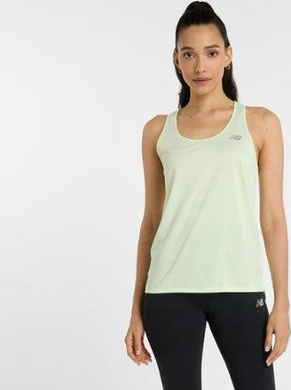 New Balance Womens Sport Essential Tank in Green Poly Knit, size X-Large