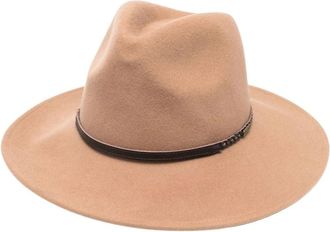 Barbour Tack Fedora - Dames - Hoeden - Beige - M - Wol - Accessoires