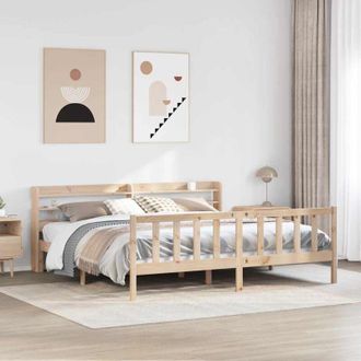 vidaXL Vidaxl - Estructura De Cama Sin Colch&oacute;n Madera Maciza De Pino 200x200 Cm