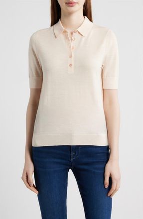 BOSS Fidenka Merino Wool Polo in Soft Pearl at Nordstrom, Size Xx-Large