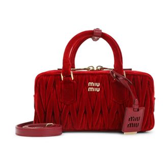 Miu Miu Dames, Tassen, Rood, Maat: ONE Size Katoen
