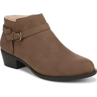 Life Stride Ada Faux Leather Ankle Bootie in Dk Taupe at Nordstrom, Size 6.5