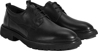 Desa Man Casual Lace-Ups - Leather Upper, Flat Heel, Slip-On, Breathable | Black - 41
