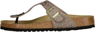 Birkenstock Gizeh Regular Fit - Dames - Slippers - Bruin - 41 EU - Leer - Schoenen