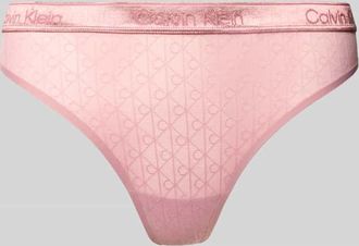 Calvin Klein Underwear String mit Logo-Muster in Mauve, Gr&ouml;&szlig;e XL
