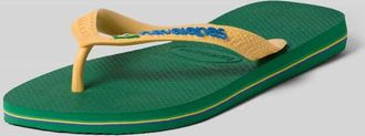 Havaianas Zehentrenner mit Label-Detail in Gruen, Gr&ouml;&szlig;e 35/36